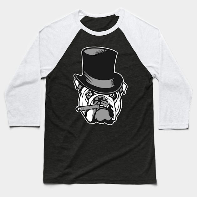 Detective bulldog Baseball T-Shirt by beanbeardy